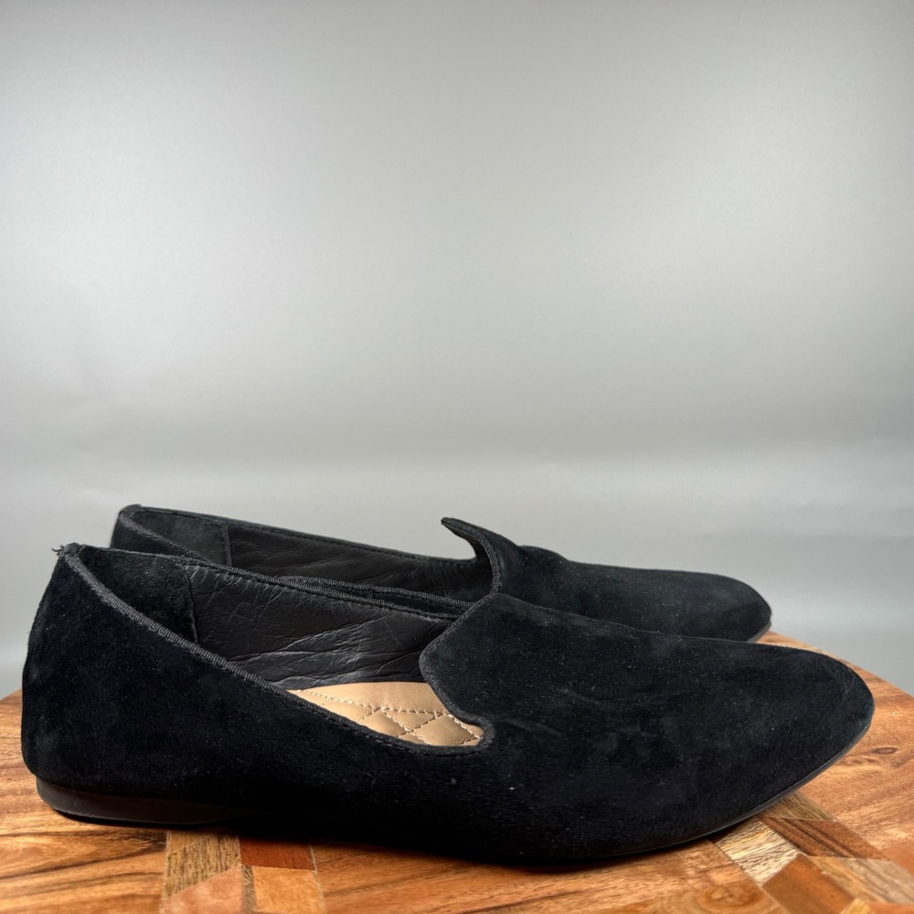 Birdies Heron Black Suede Slip-On Loafers